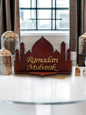 Ramadan Mubarak Sign with Base